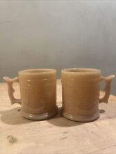2 Vintage Whataburger Coffee Cups - Collectable Buffalo Nickel Butterscotch Mugs picture