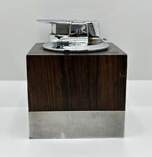Ronson Varaflame Tivoli Wood / Aluminum Base Vintage Desk Lighter picture
