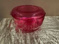 New Tupperware Beautiful Elegant Acrylic Large Salad Punch Bowl 6L HotPink Fiush picture
