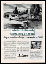 1947 STINSON Voyager w/floats Lumber Camp Delivery Vintage Aircraft Aviation AD picture