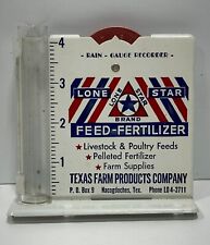 Vtg Lone Star Feed-Fertilizer Texas Farm Products Rain Gauge - Nacogdoches, Tx picture