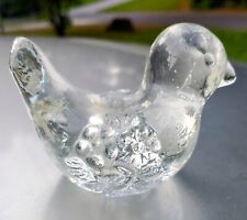 RARE Vintage Scandinavian Blown Glass  Candle Holder Bird with Floral Detailing  picture