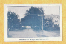 CT Milford Fort Trumbull Beach HOMES ON SEASIDE AVE CONN 1908 postcard picture
