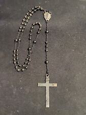 vintage sterling silver rosary Necklace picture