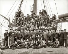 1896 Historic USS MAINE & Her CREW 8.5x11 PHOTO picture