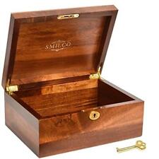 Smilco Wooden Box with Hinged Lid Acacia Wood Decorative Storage Boxes picture