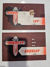 2 1946 CROSLEY A Fine Car full color catalog + Cobra Copper Braised Enginengi picture