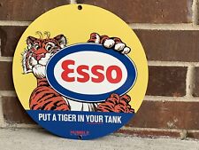 Esso Put Tiger In Tank Gasoline Oil Gas vintage Style round sign Reproduction picture
