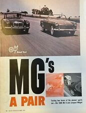 Road Test 1962 MG Midget & MG-A 1600 MK II illustrated picture