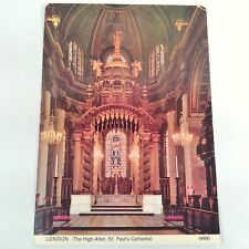 London England -High Altar- Saint Paul's Cathedral 1960's Postcard 4x6 picture