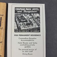 Vtg 1941 Print Ad Chapman Park Hotel & Bungalows Wilshire Blvd Los Angeles picture