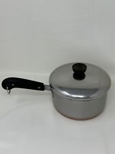 Vintage Revere Ware Stainless Steel Copper Bottom 2 Qt Sauce Pan With Lid picture