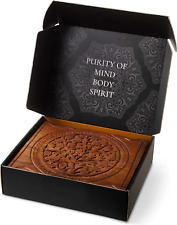 Large Wooden Keepsake Box - Hand Carved Tree of Life Decorative Box with picture