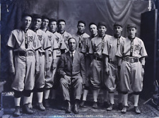 c.1900 Pratt High School Baseball team Kansas KS Withers photo negative picture