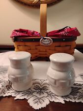 2000 LONGABERGER Spice It Up Combo W/ Ivory Salt & Pepper Shakers & Tie On picture
