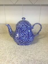 Queens Calico Blue Teapot -Made In England picture