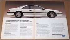 1990 Ford Thunderbird 2-Page Print Ad Car Automobile Advertisement Vintage picture