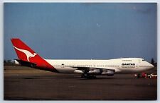 Airplane Postcard Qantas Airways Airlines Boeing 747-238B DF8 picture