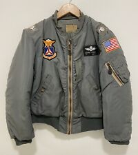 VTG 50'S USAF MA-1 PATCHED NAVY USN USAAF WEP  FLIGHT ARMY JACKET M L L-2B RARE picture