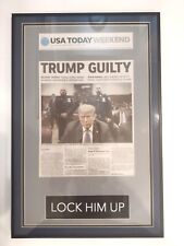 Custom framed historic USA Today - Newspaper of Donald Trump - GUILTY picture