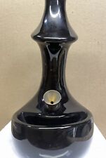 Vintage Ceramic Black Flash tobacco Bong fading at the top Unused Roach Clip picture
