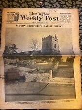 1951 Historical Newspaper  , Birmingham Weekly Post , Sutton Coldfield Church picture