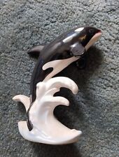 Rare Vintage Mid Century Orca Killer Whale Figure Made In Japan.  6” Tall picture