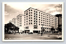 RPPC 1950s Street View Hotel Statler Old Cars Washington DC Real Photo Postcard picture