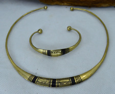RARE EXTREMELY ANCIENT NECKLACE BRACELET BRONZE VIKING VERY STUNNING AUTHENTIC picture