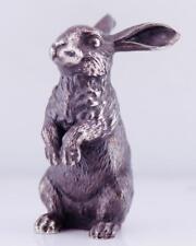 Antique Empire FABERGÉ  Silver Rabbit Figurine c1880's by Julius Rappoport 46mm picture