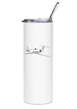 Gulfstream G-IV Stainless Steel Water Tumbler with straw - 20oz. picture