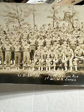 Vintage Panoramic 1946 Fort McClellan AL Co D 24 Battalion  Army Rare Photo picture