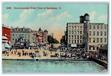 1912 Excursionist First View Buildings Sandusky Ohio OH Vintage Antique Postcard picture