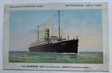 ca 1920s Ship Postcard Holland America Line TSS Rijndam Steamship Ocean Liner picture
