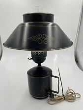 Vintage Black Toleware Lamp Black Americana 1950s UL E-207773 picture
