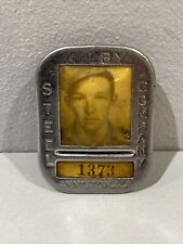 Vintage 1930s-40s Employee Metal Photo ID Badge Pin KILBEY STEEL CO Anniston, AL picture