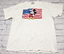 Vintage Disney Store Mickey Mouse American Flag Shirt Size L picture
