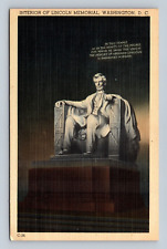 Washington DC, Interior of Lincoln Monument, Vintage Postcard picture