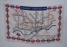 1960'S LONDON'S UNDERGROUND MAP ON CLOTH / MATERIAL 19