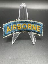 US Machine embroidered AIRBORNE gold & Teal SSI Tab Cut Edge Special Forces picture