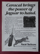 5/1991 PUB RACAL TACTICOM JAGUAR ECCM TACTICAL RADIO CARACAL ORIGINAL AD picture