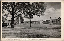 1918 Camp Meade, Maryland U.S. Army YMCA Auditorium Antique Photo Postcard picture