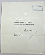 President Woodrow Wilson Signed Autographed Letter 1913 to Diplomat John Barrett picture