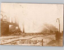 c1910 Great Fendrich Fire Main St Evansville Indiana IN RPPC Real Photo Postcard picture