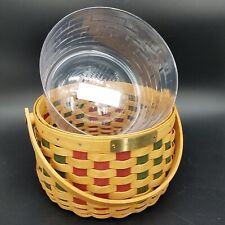 Longaberger 2003 Christmas Caroling Basket+Plastic Prot. 23rd Edition~Christmas picture