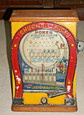 Rare 1 CENT CHUCK O LUCK; GOTTLIEB & CO 1930's Poker Trade Stimulator Antique picture