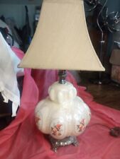 HOLLYWOOD REGENCY/MCM BEADED BUBBLE LAMP.LUSTER GLASS.LIGHTED BASE preowned picture