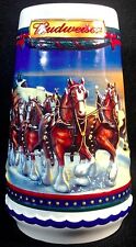 2002 Budweiser Holiday Beer Stein GUIDING THE WAY HOME Ceramarte CS529 picture