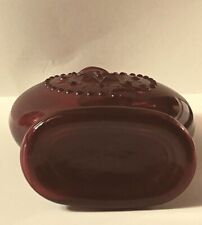 Vintage 1970s Wheaton Decorative Ruby Red Glass Bottle With Original Stopper picture