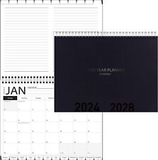 5-Year Calendar Planner, 2024-2028 Monthly 8.5 inches X 11 inches, black  picture